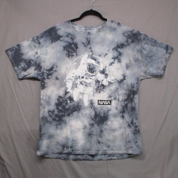 Hyper Space Graphic Print NASA Tie-Dye Gray Men Size |‎ XL